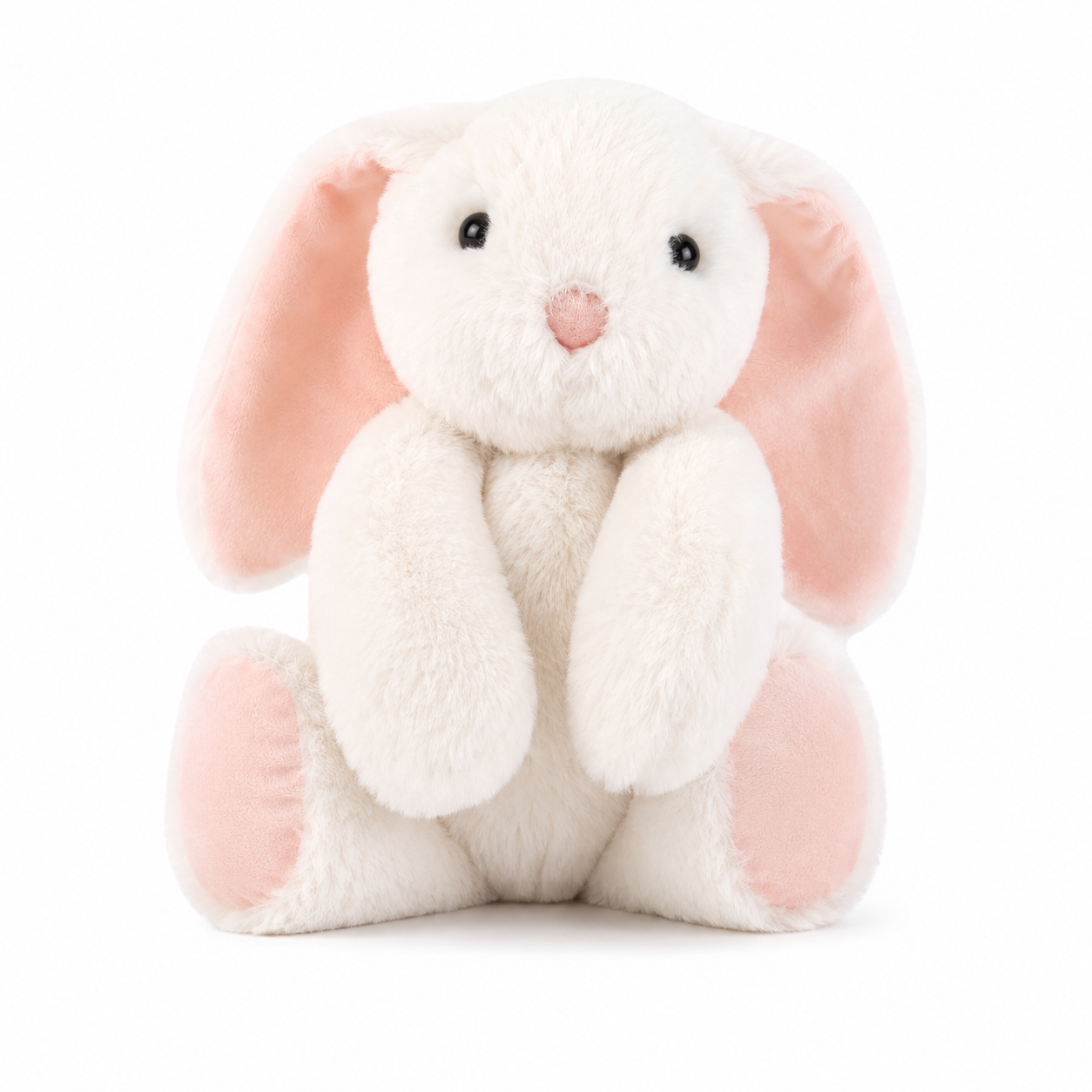 Long Ear White and Pink Stuffed Animal